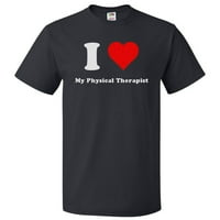 Szív a fizikai terapeuta póló-szeretem a fizikai terapeuta póló ajándék