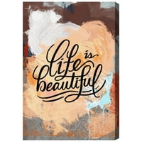 Wynwood Studio tipográfia és idézi a fali művészet vászon nyomtatványok „Gyönyörű színes élete II” szépség idézetek