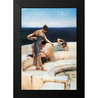 Alma-Tadema, Sir Lawrence Fekete Modern Keretes Múzeum Művészeti Nyomtatás Címmel-Ezüst Kedvencek
