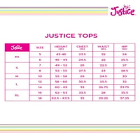 Justice Girls Button Up Tie-Front Camp ing, Méretek 5- & Plus