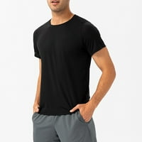 Férfi divatos hosszú ujjú ingek klasszikus egyszínű legénység nyak Henley blúz stílusos Slim Fit edzés Sportos pólók