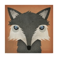 Védjegy képzőművészet 'Timber Wolf' vászon művészet Ryan Fowler