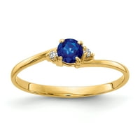 Primal Gold Karat sárga arany zafír és gyémánt gyűrű
