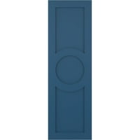 Ekena Millwork 15 W 45 H True Fit PVC Center Circle Arts & Crafts rögzített redőnyök, Kék Kék