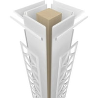 Ekena Millwork 10 W 9'H kézműves klasszikus négyzet alakú nem társított magnólia fretwork oszlop W Crown Capital &