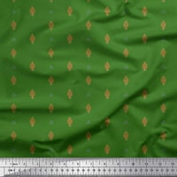 Soimoi Zöld Georgette viszkóz szövet törzsi levelek nyomtatási Szövet az udvaron széles