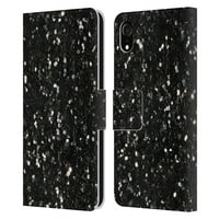 Head Case Designs hivatalosan engedélyezett PLdesign Glitter Sparkles Fekete-fehér bőr könyv pénztárca tok fedél kompatibilis