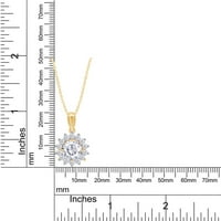 3ct Moissanite Medál nyaklánc 18K sárga aranyozott ezüst D szín ideális vágott Lab létrehozott gyémánt nyaklánc a nők