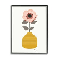 Stupell Industries Modern Pink Poppy mintás kerámia minimális csendélet, 20, Design: Anne Bailey Art