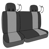 CalTrend hátsó osztott Pad NeoSupreme üléshuzatok-Toyota Sienna-TY588-06NA Bézs betét és berendezés
