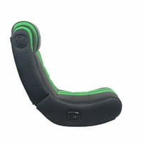 Rocker SE+ 2. Bluetooth Audio összecsukható hintázó videojáték-szék hangszórókkal, Zöld fekete