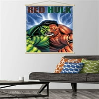 Marvel Comics-Red Hulk-borító fali poszter fa mágneses kerettel, 22.375 34