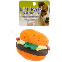 Li ' l Pals plüss Hamburger kutya játék-Hamburger kutya játék