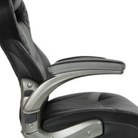 Lakberendezési Oversite Gaming szék Fau bőr szürke díszítéssel