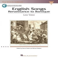 Angol dalok: reneszánsz-barokk: a vokális Könyvtár alacsony hang