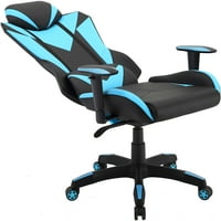 Hanover Commando ergonomikus magas háttámlájú gamer szék fekete és elektromos kék színben, állítható gázemelő ülésekkel