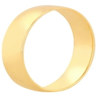 14K Sárga arany polírozott félig kényeztető gyűrű - Esküvői zenekar
