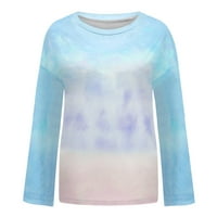 Tie Dye Shirt női póló női nyári Hosszú ujjú Crewneck felsők grafikus pólók divatos alkalmi laza blúz nyitott Bo ajánlatok