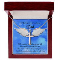 Dédelgetett emlékek Apa Memorial Apa Memorial kereszt nyaklánc szimpátia elvesztése Apa részvét üzenet kártya