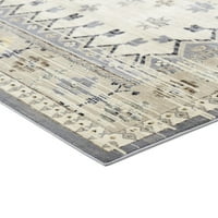 Huron Gebbah stílusú kilim szőnyeg, bézs szürke, 1ft - 8in 2ft - 8in ékezetes szőnyeg