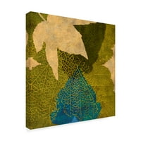 Védjegy képzőművészet' Teal Leaf I ' vászon művészet Louise Montillio