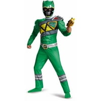 Álcázza A Kisgyermek Fiúk Deluxe Power Rangers Dino Charge Zöld Ranger Izom Jelmezét-4-6