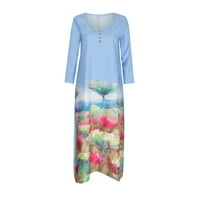 Plusz méretű nyári Maxi ruhák nőknek Alkalmi Vintage Boho Hüvely virágmintás hosszú ruha Laza Beach Party Sundress