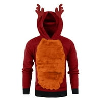 Ploknplq Essentials kapucnis Y2K kapucnis kapucnis pulóverek férfiaknak felső kontraszt blúz Karácsony Ősz 3D tél színes