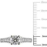 Karátos gyémánt 14 kt fehér arany eljegyzési gyűrű