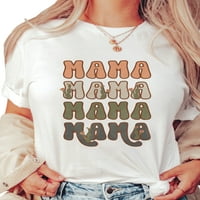 Bomotoo női nyári felsők Mama póló levél nyomtatás póló Bohém tunika blúz ünnepi Pulóver stílus H S