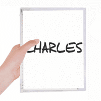 Különleges kézírás angol név CHARLES Notebook Laza napló Újratölthető folyóirat Írószer