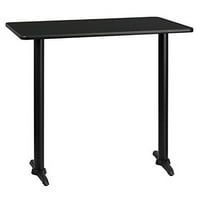 30 45 téglalap alakú laminált asztallap 5 22 Rúdmagasságú asztallapokkal-Befejezés: Fekete