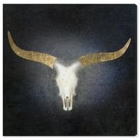 Wynwood Studio Animals Wall Art vászon nyomatok 'Este sivatagi koponya csillag' GRACK - arany, fekete