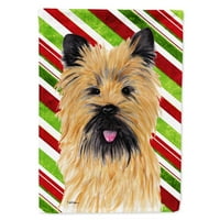 Caroline kincsei SC9335-zászló-szülő Cairn Terrier Candy Cane Ünnep Karácsonyi zászló, Többszínű