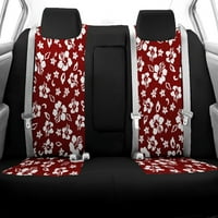 CalTrend hátsó szilárd hátsó & párna NeoSupreme üléshuzatok 2000-hez-Toyota Tundra-TY126-32NN Hawaii piros betét fekete