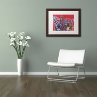 Védjegy Szépművészet Latte Hijiki vászon művészete, Dean Russo, fehér matt, fa keret