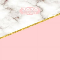 Napló: a Napló hét megtekintéséhez rózsaszín és fehér arany márvány design Cover