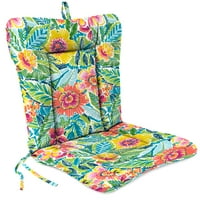 Jordánia gyártása 38 21 Pensacola Multolor virágos téglalap alakú kültéri szék párna kötéssel és fogas hurokkal