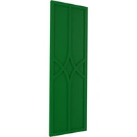 Ekena Millwork 18 W 80 H True Fit PVC Cedar Park Rögzített redőnyök, Viridian Green