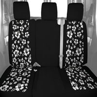 CalTrend Center osztott Pad NeoSupreme üléshuzatok 2003-ra-Toyota 4Runner-TY178-31NN Hawaii fekete betét fekete díszítéssel