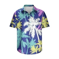 Wyongtao férfi gomb le ingek Clearance grafikus nyomtatott rövid ujjú Hawaii ingek nyári tengerparti nyaralás felsők