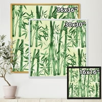 Designart 'A bambusz ágak erdője i' Trópusi keretes vászon fali művészet nyomtatás
