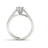 Carat T.W. Diamond Classic 14KT fehér arany eljegyzési gyűrű