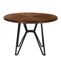 Hommoo modern fa étkezőasztal, 45 nappali kerek oldalsó asztal, barna
