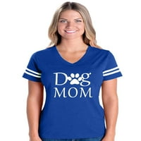 Női labdarúgó finom mez pólók-kutya anya