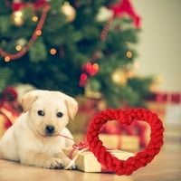 Valentin-nap szív alakú kötél kutya rágja játékok kisállat játékok Valentin-nap kutya kellékek, rózsaszín rózsa